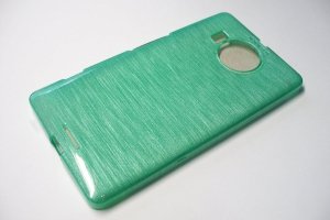 Metalic Jelly Cover Brushed - etui silikonowe do Lumia 950 XL (zielony)
