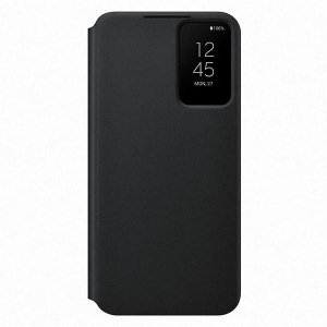 Oryginalne Etui Clear View Cover - Samsung Galaxy S22 S901 EF-ZS901CB czarny/black 