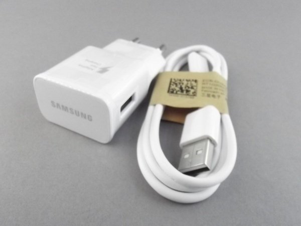 SAMSUNG - ŁADOWARKA SIECIOWA 2A FAST CHARGE z kablem Samsung Galaxy NOTE 3 4 S5 S6 EDGE S7 S7 EDGE - EP-TA20EWE+ECB-DU4AWE 