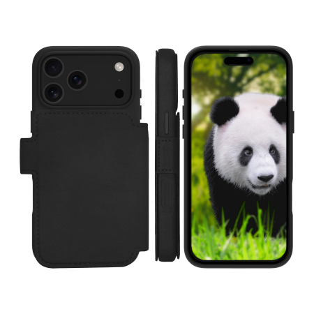 dbramante 1928 Lynge MS - skórzane etui do iPhone 17 Pro Max kompatybilne z MagSafe (black)
