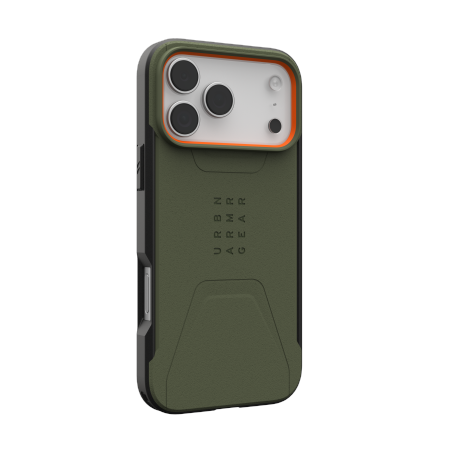UAG Civilian MagSafe - etui do iPhone 17 Pro Max kompatybilne z MagSafe (olive/orange)