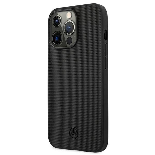 Etui Mercedes do iPhone 13 / 13 Pro 6.1” – Skórzane Hardcase z Metalowym Logo, Czarne