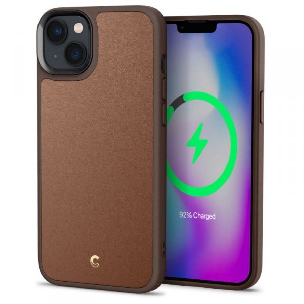 ETUI SPIGEN  CYRILL KAJUK MAG MAGSAFE IPHONE 14 PLUS / 15 PLUS SADDLE BROWN