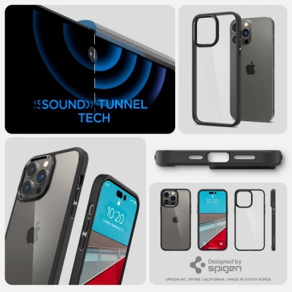 ETUI SPIGEN  ULTRA HYBRID IPHONE 14 PRO MAX MATTE BLACK