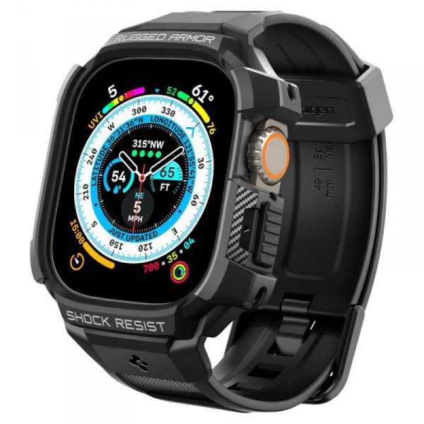 ETUI SPIGEN  RUGGED ARMOR ”PRO” APPLE WATCH ULTRA 1 / 2 (49 MM) BLACK