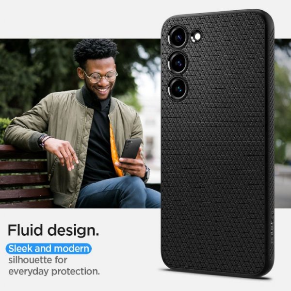 ETUI SPIGEN  LIQUID AIR GALAXY S23 MATTE BLACK