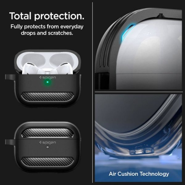 ETUI SPIGEN  RUGGED ARMOR APPLE AIRPODS PRO 1 / 2 MATTE BLACK
