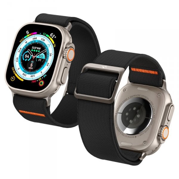 Pasek Spigen Fit Lite Ultra do Apple Watch 8/9/10/11/SE/Ultra (44/45/46/49 mm) – Czarny (Black)