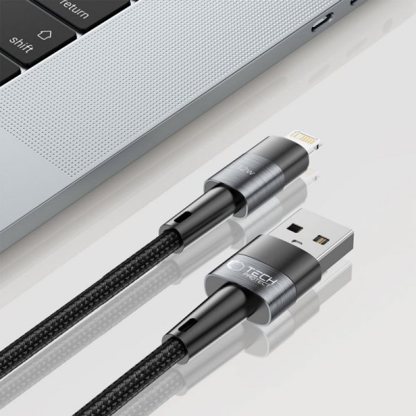 TECH-PROTECT ULTRABOOST LIGHTNING KABEL  12W/2.4A 25CM GREY