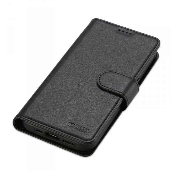 OTWIERANE KSIĄŻKOWE ETUI FUTERAŁ TECH-PROTECT  WALLET MAGSAFE IPHONE 13 BLACK