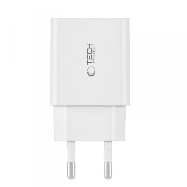 TECH-PROTECT NC30W 2-PORT ŁADOWARKA SIECIOWA  PD30W/QC3.0 WHITE
