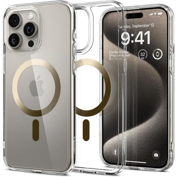 ETUI SPIGEN  ULTRA HYBRID MAG MAGSAFE IPHONE 15 PRO MAX GOLD