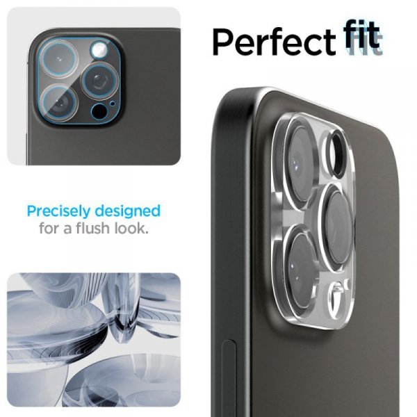 OSŁONA APARATU SPIGEN OPTIK.TR CAMERA PROTECTOR 2-PACK IPHONE 14 PRO / PRO MAX / 15 PRO / PRO MAX / 16 PRO / PRO MAX CRYSTAL CLE
