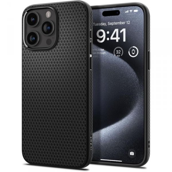 ETUI SPIGEN  LIQUID AIR IPHONE 15 PRO MATTE BLACK