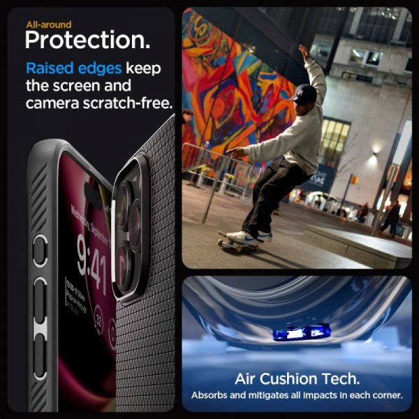 ETUI SPIGEN  LIQUID AIR IPHONE 15 PRO MATTE BLACK