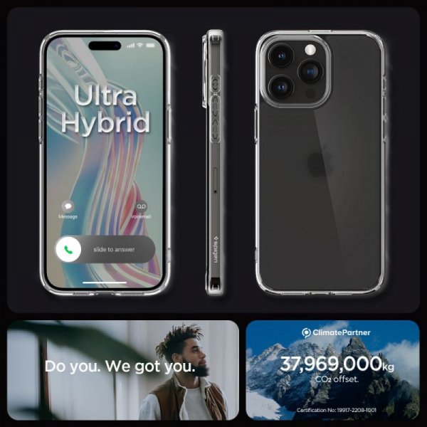 ETUI SPIGEN  ULTRA HYBRID IPHONE 15 PRO FROST CLEAR