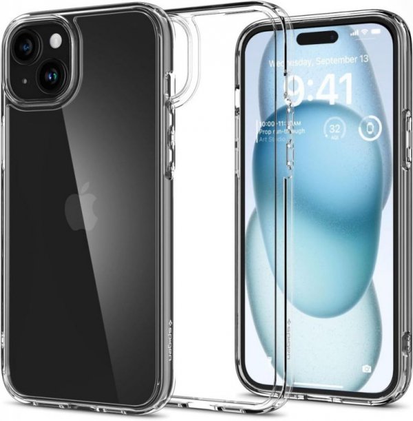 ETUI SPIGEN  ULTRA HYBRID IPHONE 15 CRYSTAL CLEAR