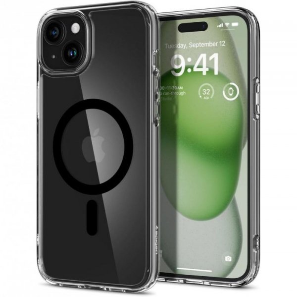 ETUI SPIGEN  ULTRA HYBRID MAG MAGSAFE IPHONE 15 BLACK