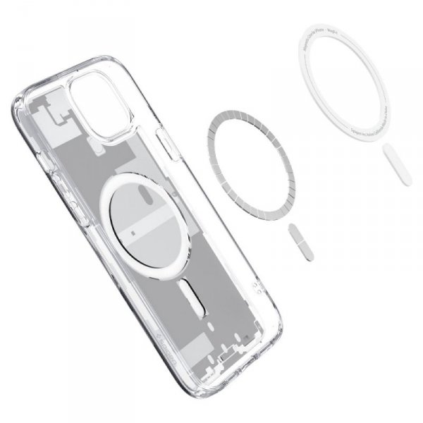 ETUI SPIGEN  ULTRA HYBRID MAG MAGSAFE IPHONE 15 ZERO ONE WHITE