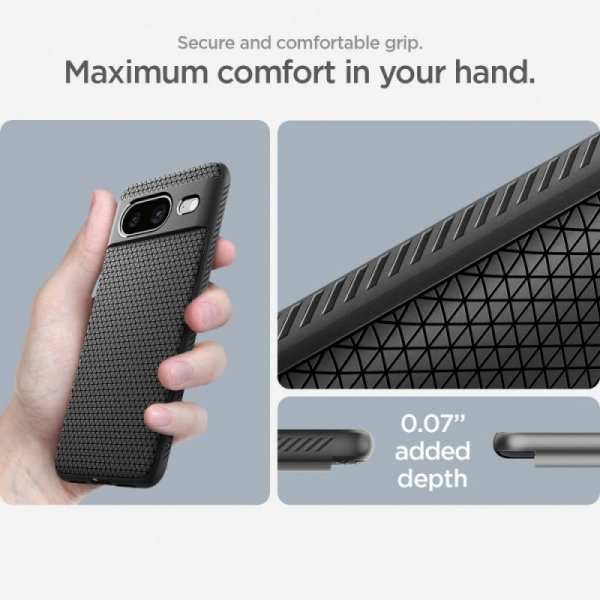 ETUI SPIGEN  LIQUID AIR GOOGLE PIXEL 8 MATTE BLACK
