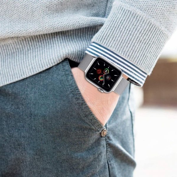 TECH-PROTECT MILANESEBAND APPLE WATCH 6 / 7 / 8 / 9 / 10 / SE (40 / 41 / 42 MM) STARLIGHT