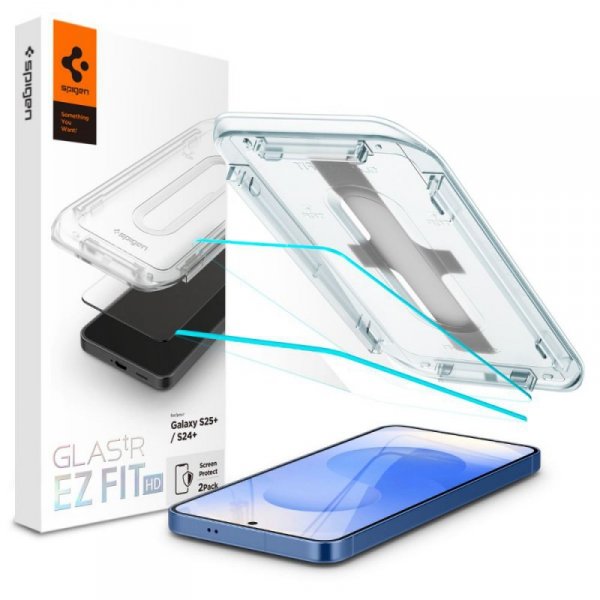 SZKŁO HARTOWANE SPIGEN GLAS.TR ”EZ FIT” 2-PACK GALAXY S24+ PLUS CLEAR