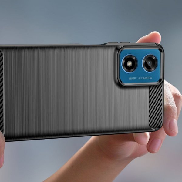 ETUI TECH-PROTECT  TPUCARBON MOTOROLA MOTO G24 / G24 POWER / G04 / E14 BLACK