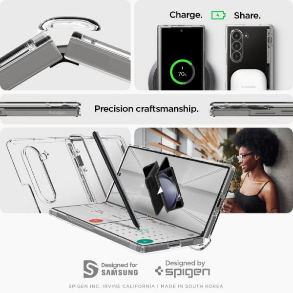 ETUI SPIGEN  ULTRA HYBRID PRO GALAXY Z FOLD 6 CRYSTAL CLEAR