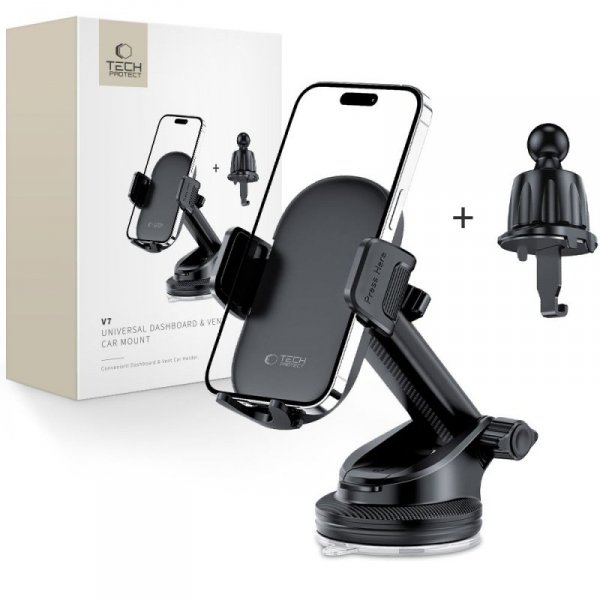 TECH-PROTECT V7 UNIVERSAL DASHBOARD & VENT CAR MOUNT BLACK