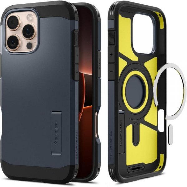 PANCERNE ETUI SPIGEN TOUGH ARMOR  MAG MAGSAFE IPHONE 16 PRO MAX METAL SLATE
