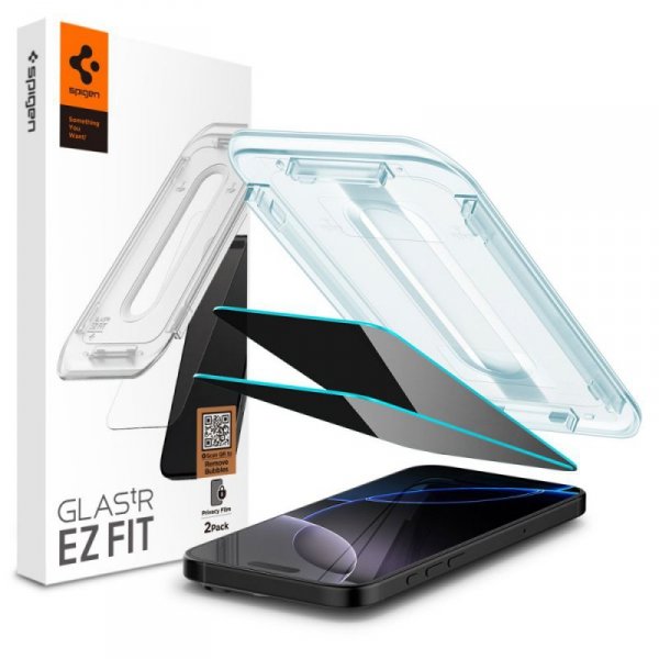 SZKŁO PRYWATYZUJĄCE SPIGEN GLAS.TR ”EZ FIT” 2-PACK IPHONE 16 PRO MAX PRIVACY