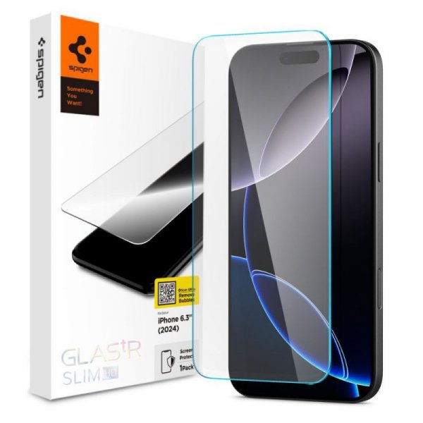 SZKŁO HARTOWANE SPIGEN GLAS.TR SLIM IPHONE 16 PRO MAX CLEAR