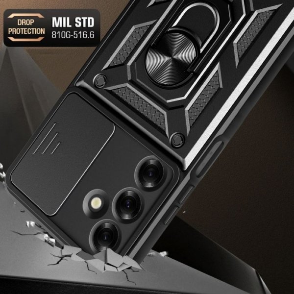ETUI PANCERNE ETUI PLECKI NAKŁADKA CASE TECH-PROTECT   CAMSHIELD PRO SAMSUNG GALAXY M35 5G BLACK