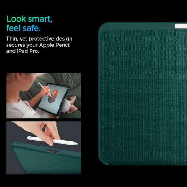 ETUI SPIGEN  URBAN FIT IPAD PRO 13 7 / 2024 MIDNIGHT GREEN