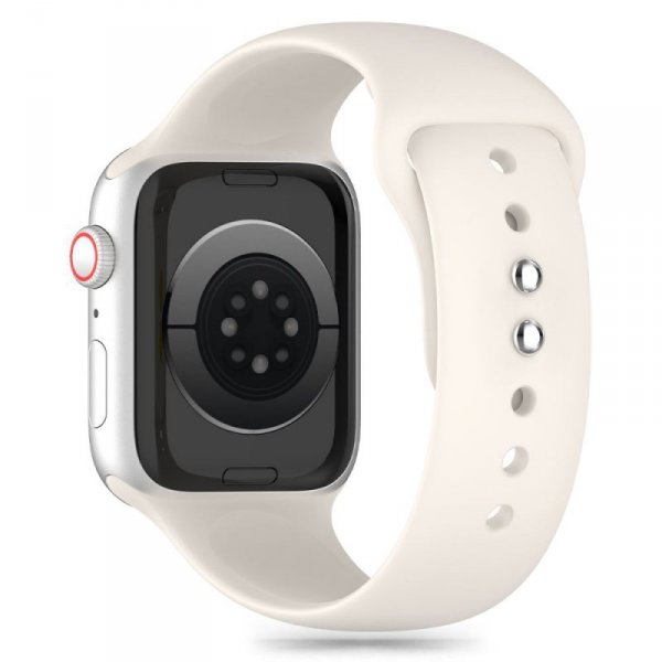 TECH-PROTECT SILICONE APPLE WATCH 6 / 7 / 8 / 9 / 10 / SE (40 / 41 / 42 MM) STARLIGHT