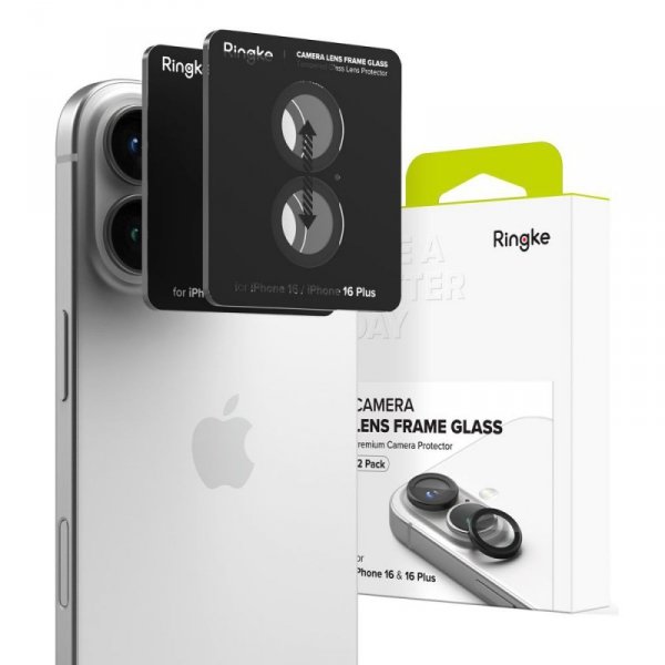 OSŁONA APARATU RINGKE CAMERA FRAME PROTECTOR 2-PACK IPHONE 16 / 16 PLUS BLACK
