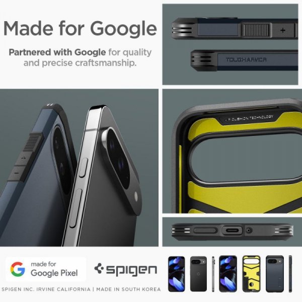 ETUI SPIGEN  TOUGH ARMOR GOOGLE PIXEL 9 / 9 PRO METAL SLATE