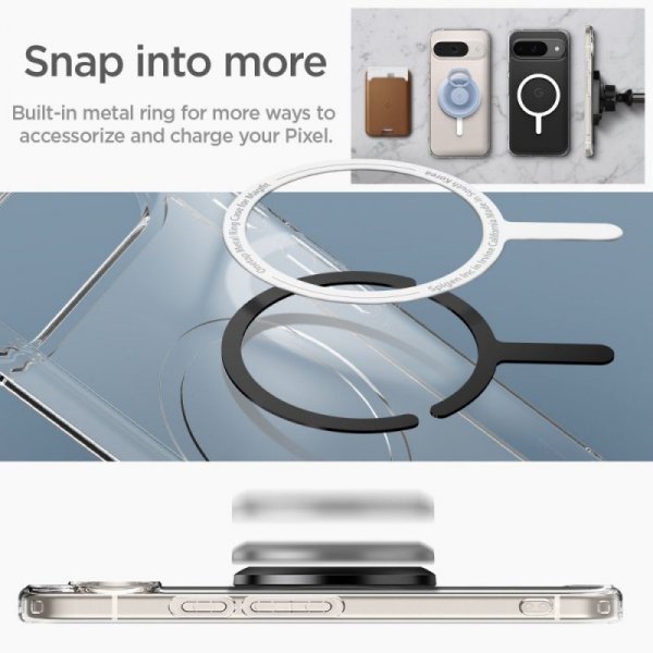 ETUI SPIGEN  ULTRA HYBRID ONETAP RING MAGSAFE GOOGLE PIXEL 9 PRO WHITE