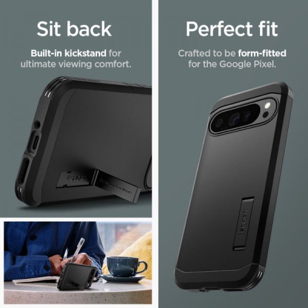 ETUI SPIGEN  TOUGH ARMOR GOOGLE PIXEL 9 PRO XL BLACK