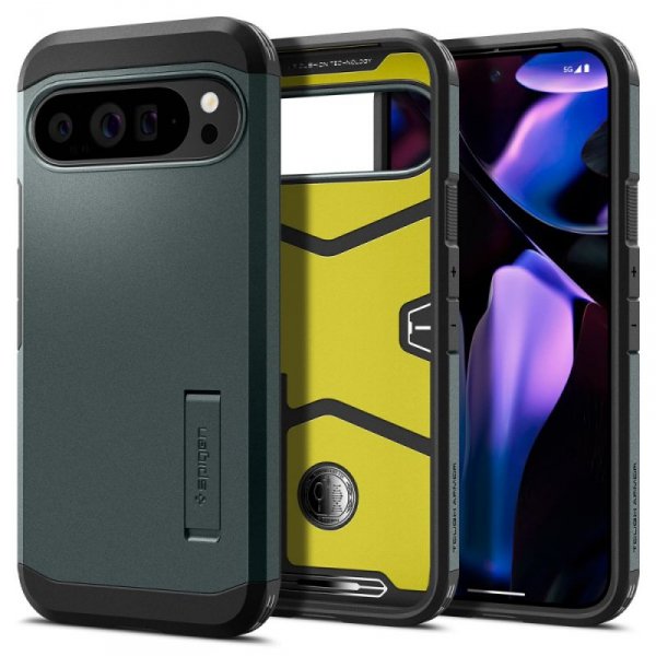 ETUI SPIGEN  TOUGH ARMOR GOOGLE PIXEL 9 PRO XL ABYSS GREEN