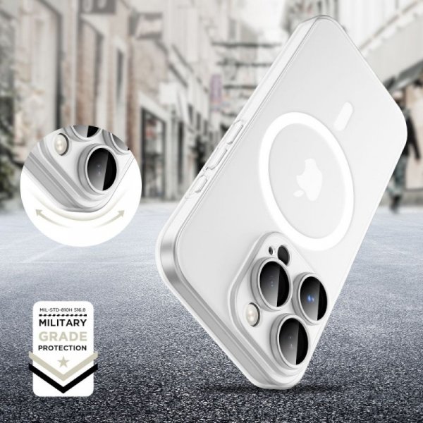 ETUI TECH-PROTECT  MAGSLIM MAGSAFE IPHONE 15 PRO MATTE/WHITE