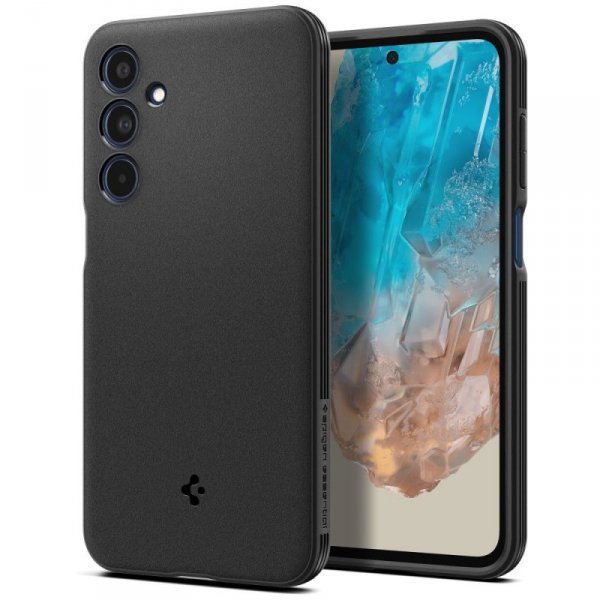 ETUI SPIGEN  ESSENTIAL SANDBLAST GALAXY M35 5G MATTE BLACK