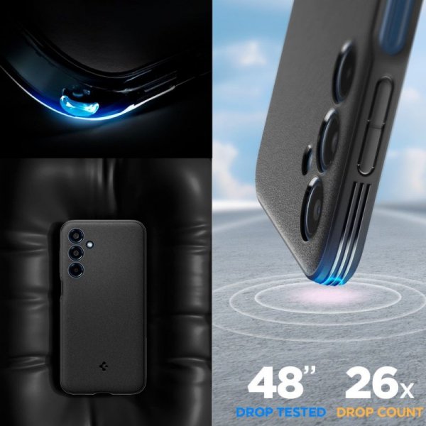ETUI SPIGEN  ESSENTIAL SANDBLAST GALAXY M35 5G MATTE BLACK