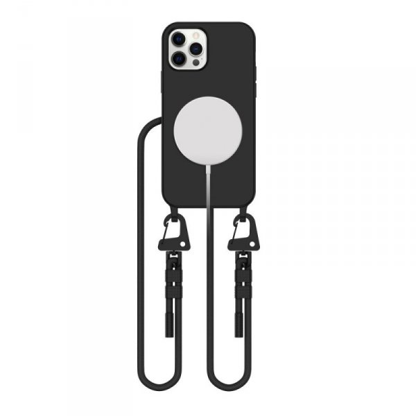 ETUI TECH-PROTECT  MAGNECKLACE MAGSAFE IPHONE 12 / 12 PRO BLACK