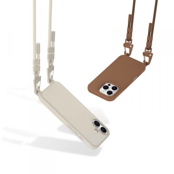 ETUI TECH-PROTECT  MAGNECKLACE MAGSAFE IPHONE 14 PRO CHOCOLATE BROWN