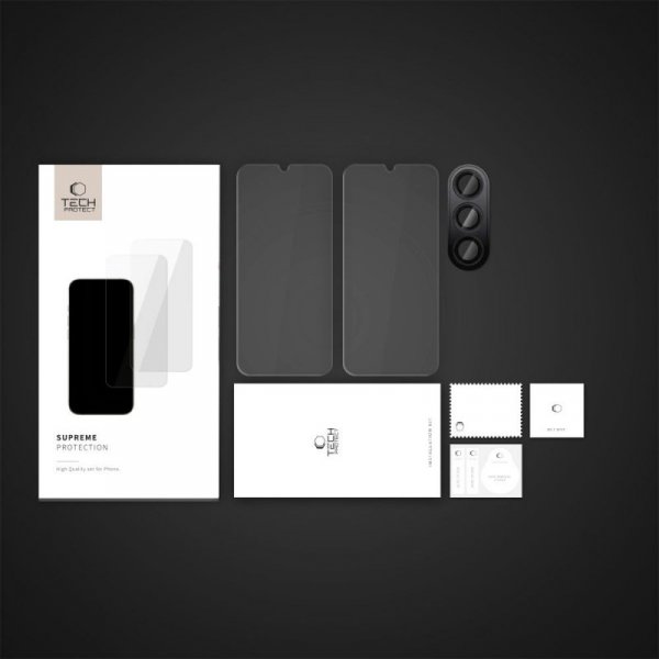 SZKŁO HARTOWANE TECH-PROTECT SUPREME SET 3-PACK GALAXY A16 4G / 5G CLEAR