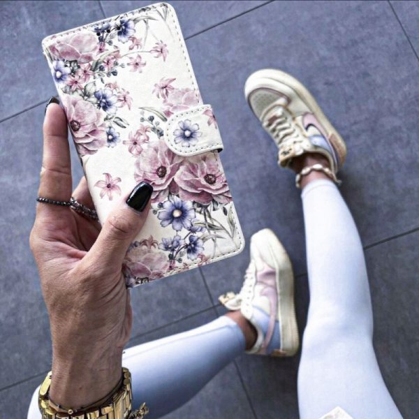 OTWIERANE KSIĄŻKOWE ETUI FUTERAŁ TECH-PROTECT  WALLET XIAOMI REDMI 14C / POCO C75 BLOSSOM FLOWER