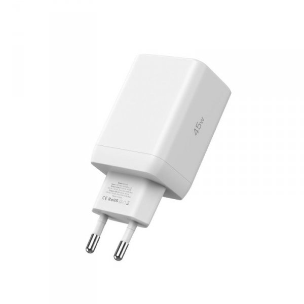 TECH-PROTECT NC45W-GAN 2-PORT ŁADOWARKA SIECIOWA  PD45W WHITE