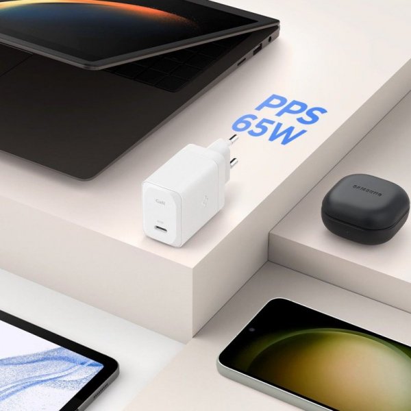 SPIGEN ARCSTATION PRO GAN-651 1-PORT ŁADOWARKA SIECIOWA  65W + KABEL TYP-C  BLACK