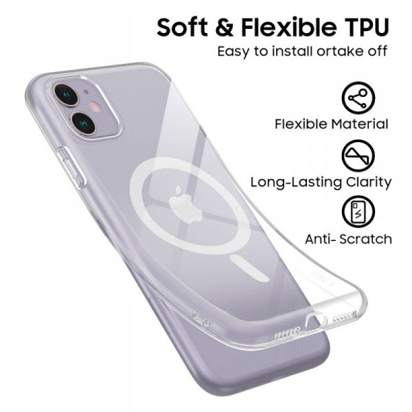ETUI CASE PLECKI TECH-PROTECT  FLEXAIR MAGSAFE IPHONE 11 CLEAR